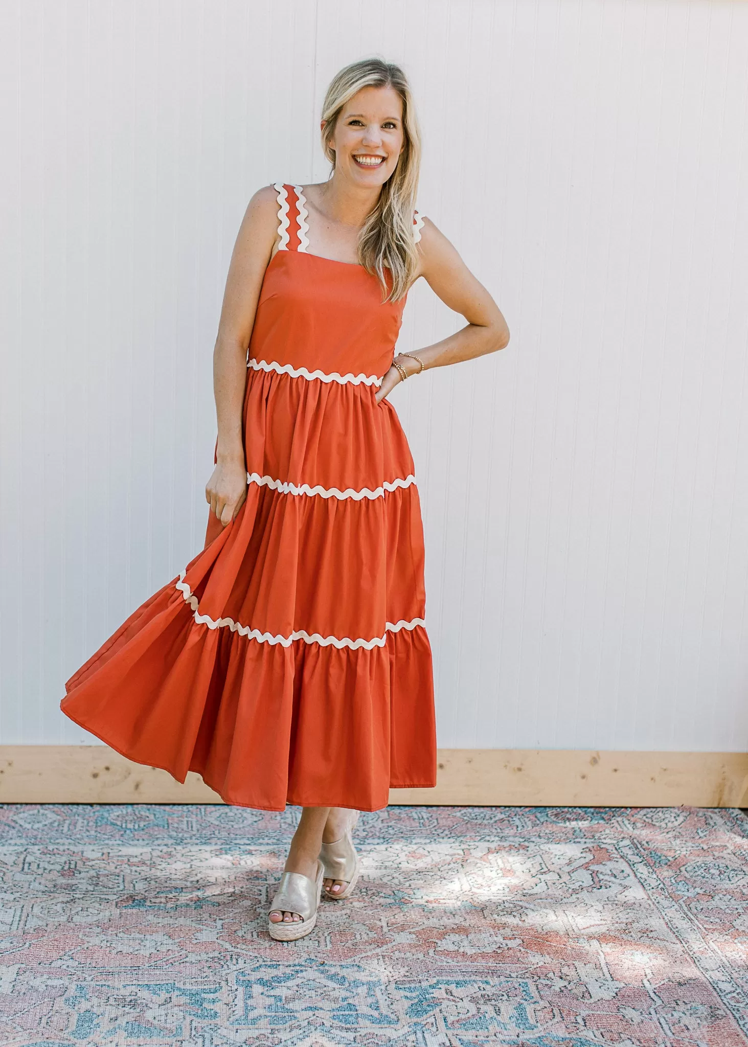 Rust and Ric Rac Dress