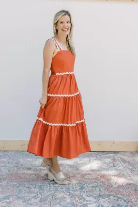 Rust and Ric Rac Dress