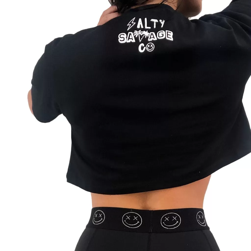 Salty Savage Ladies "CHOOSING VIOLENCE TODAY" Performance Crop Tee