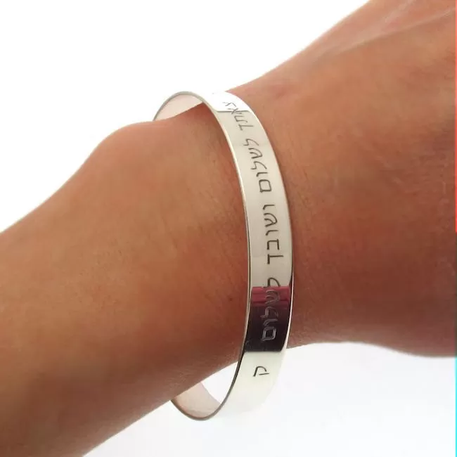 Secret Message Sterling Silver Bracelet