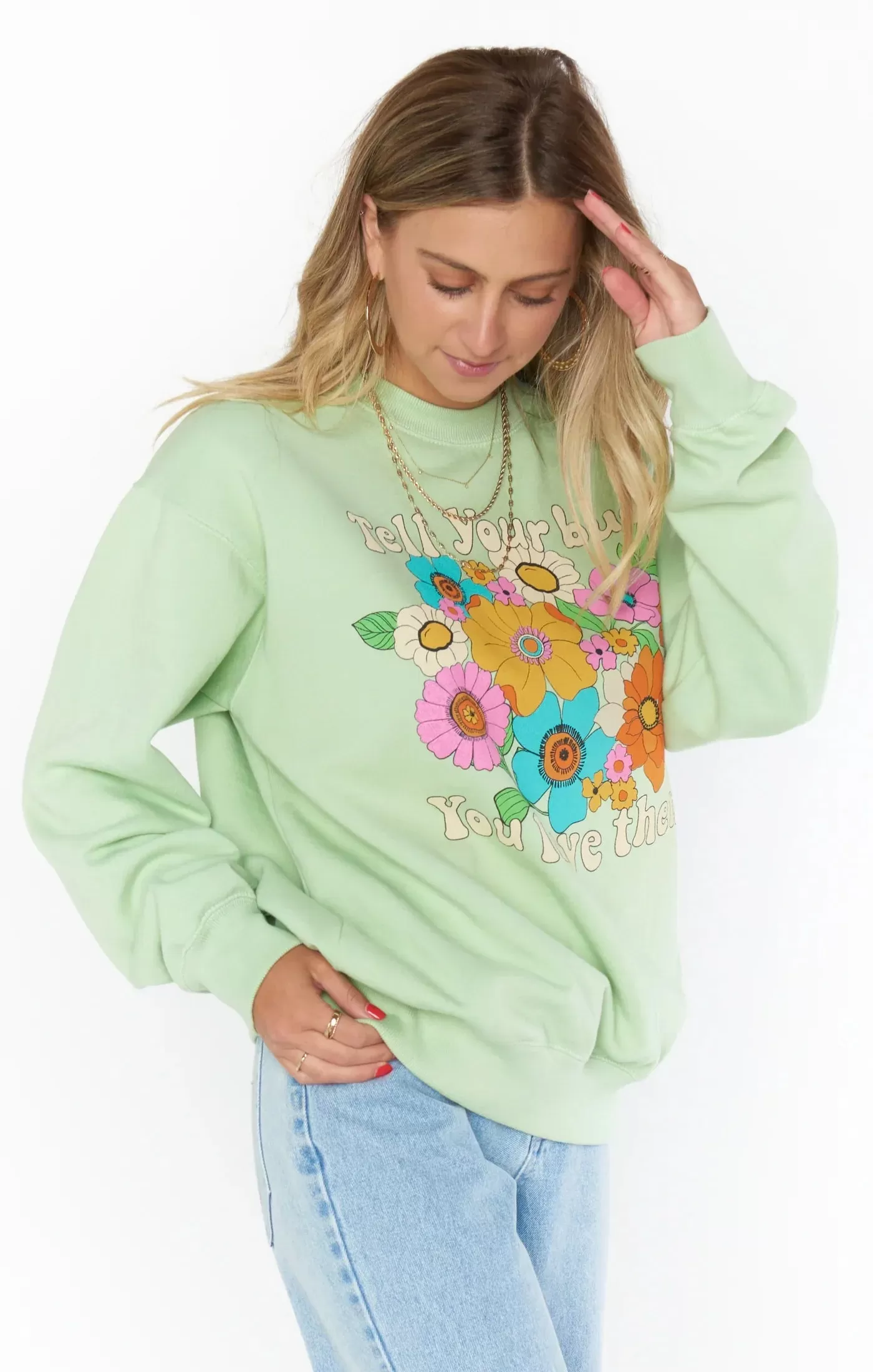 Show Me Your Mumu Stanley Sweatshirt Flower Market Graphic