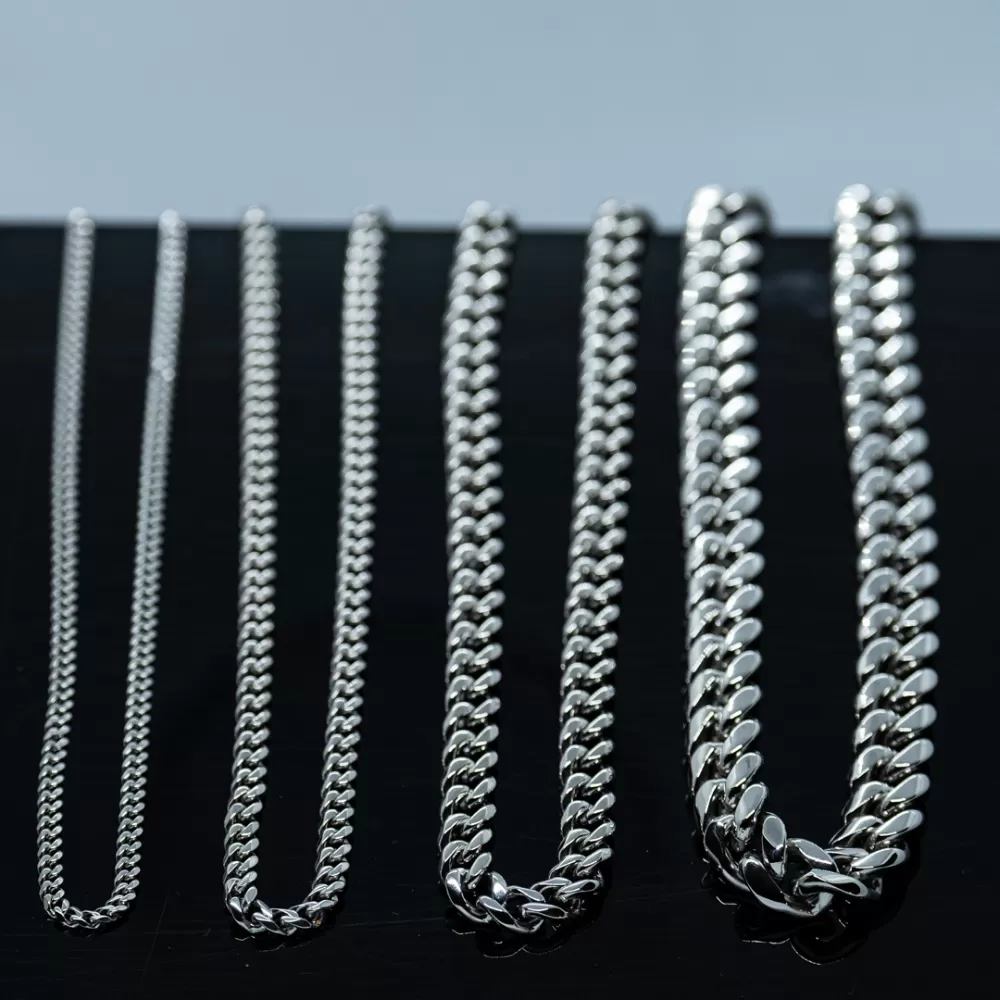 Silver Cuban Chains 16 - 26