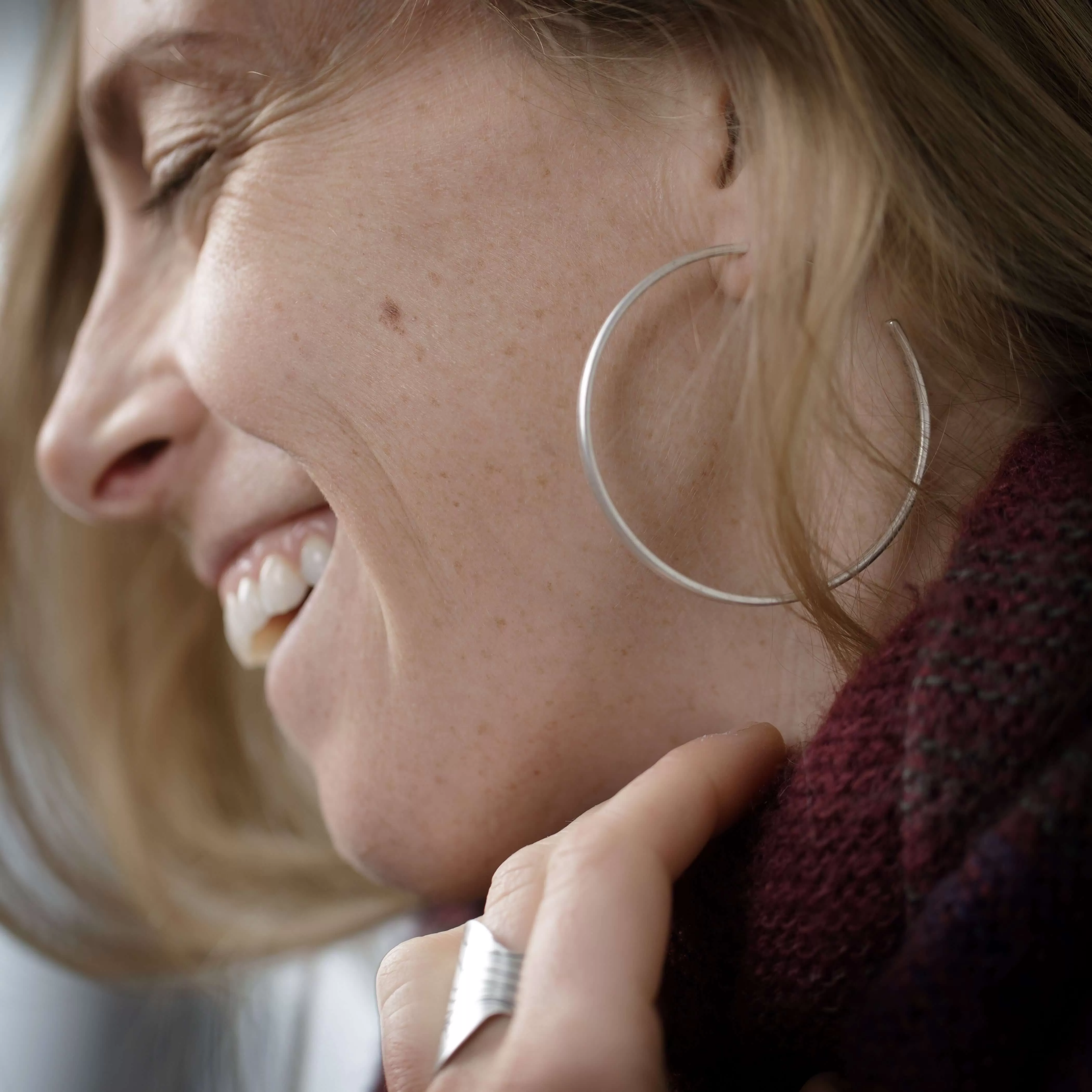 Simple Large Hoop Earrings