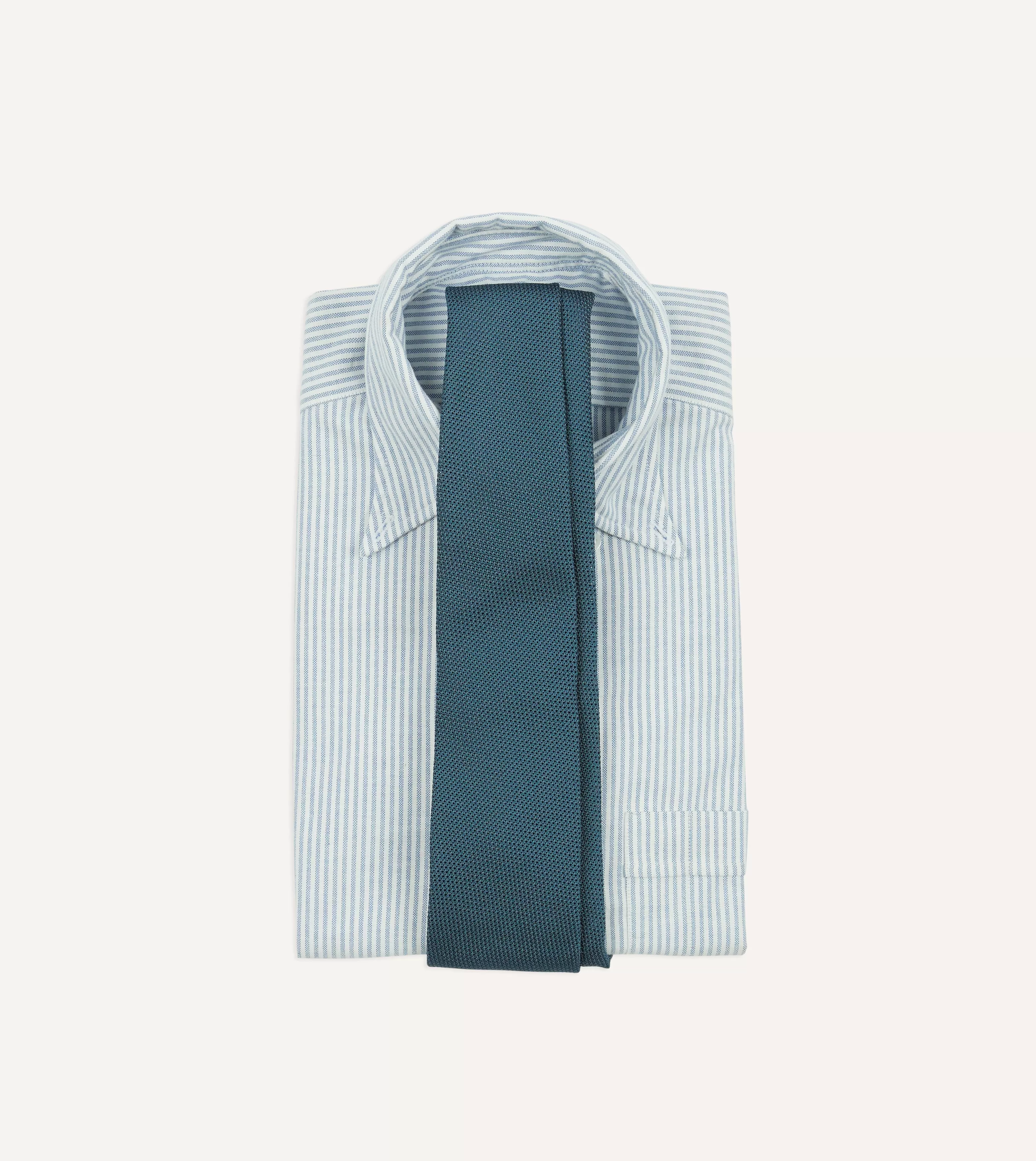 Sky Blue Fine Woven Grenadine Silk Hand Rolled Tie