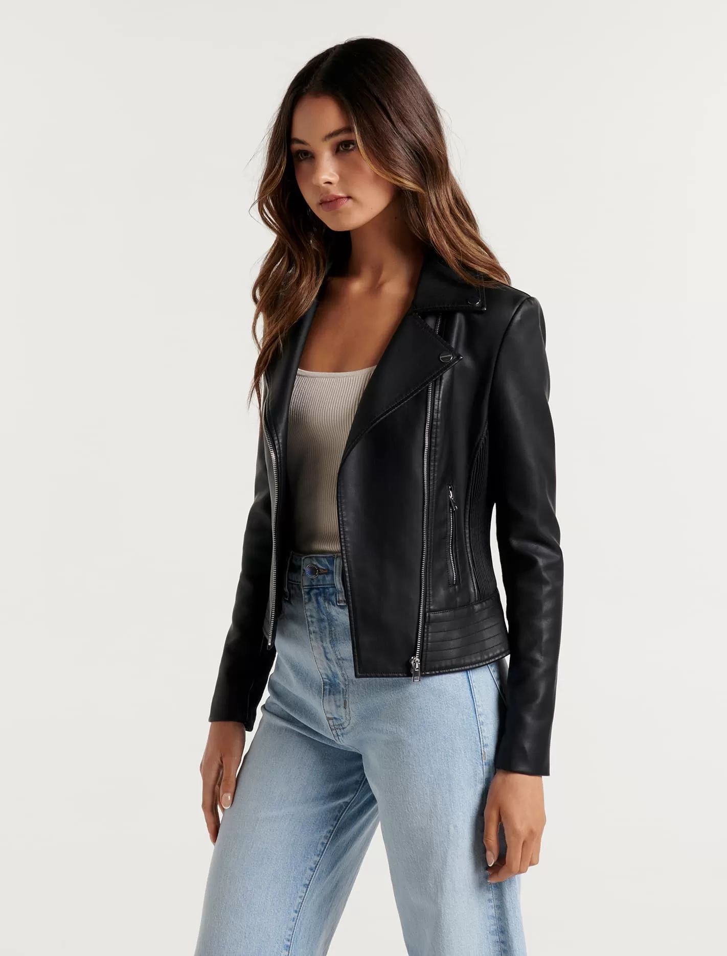 Skye PU Biker Jacket