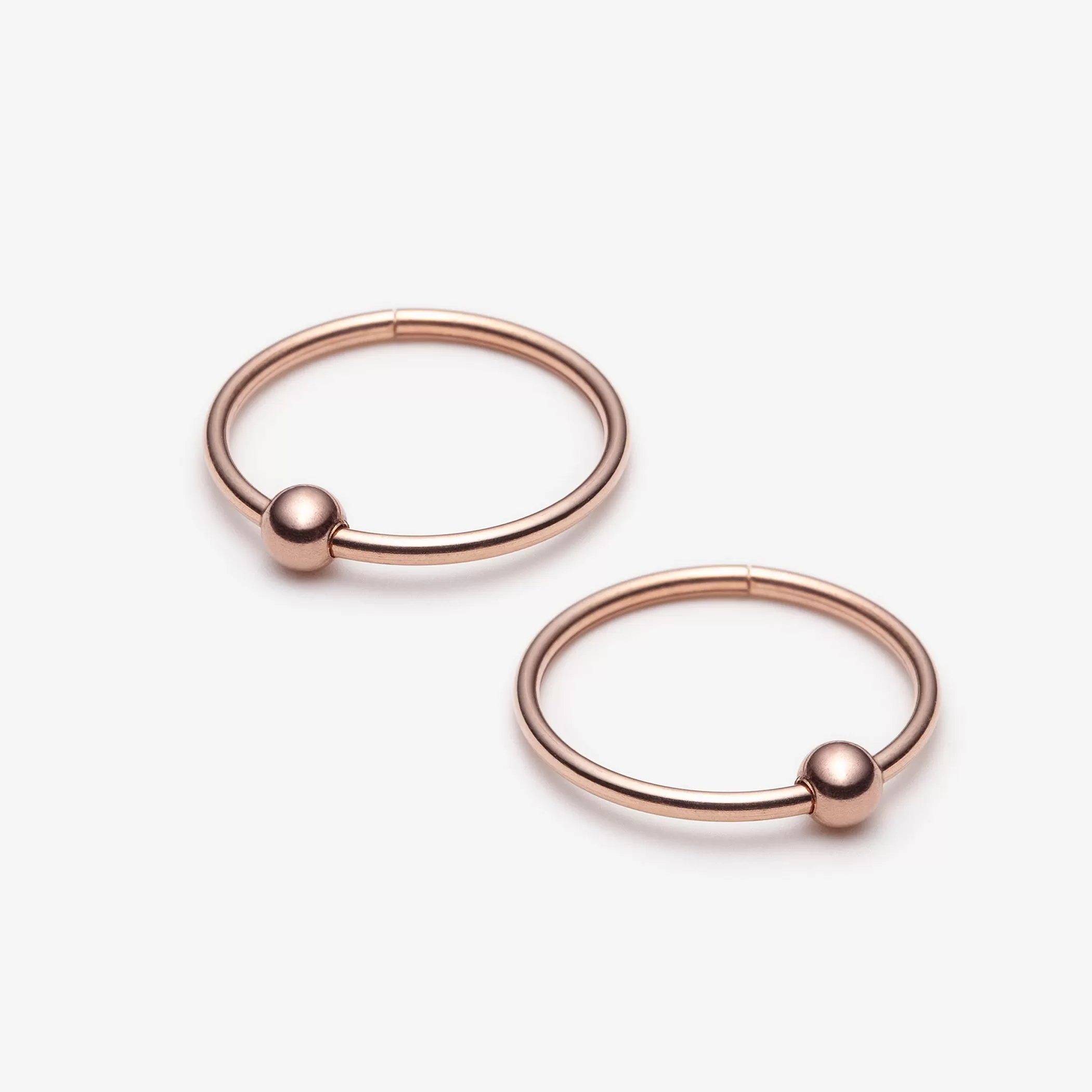 Sleepers Hoop Earrings – 10k Rose Gold - Monochrome