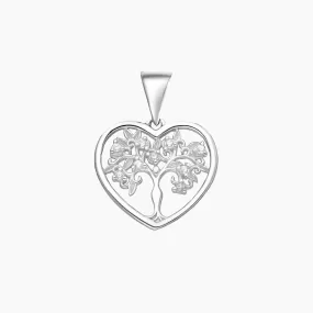 Small Heart Tree of Life CZ Pendant