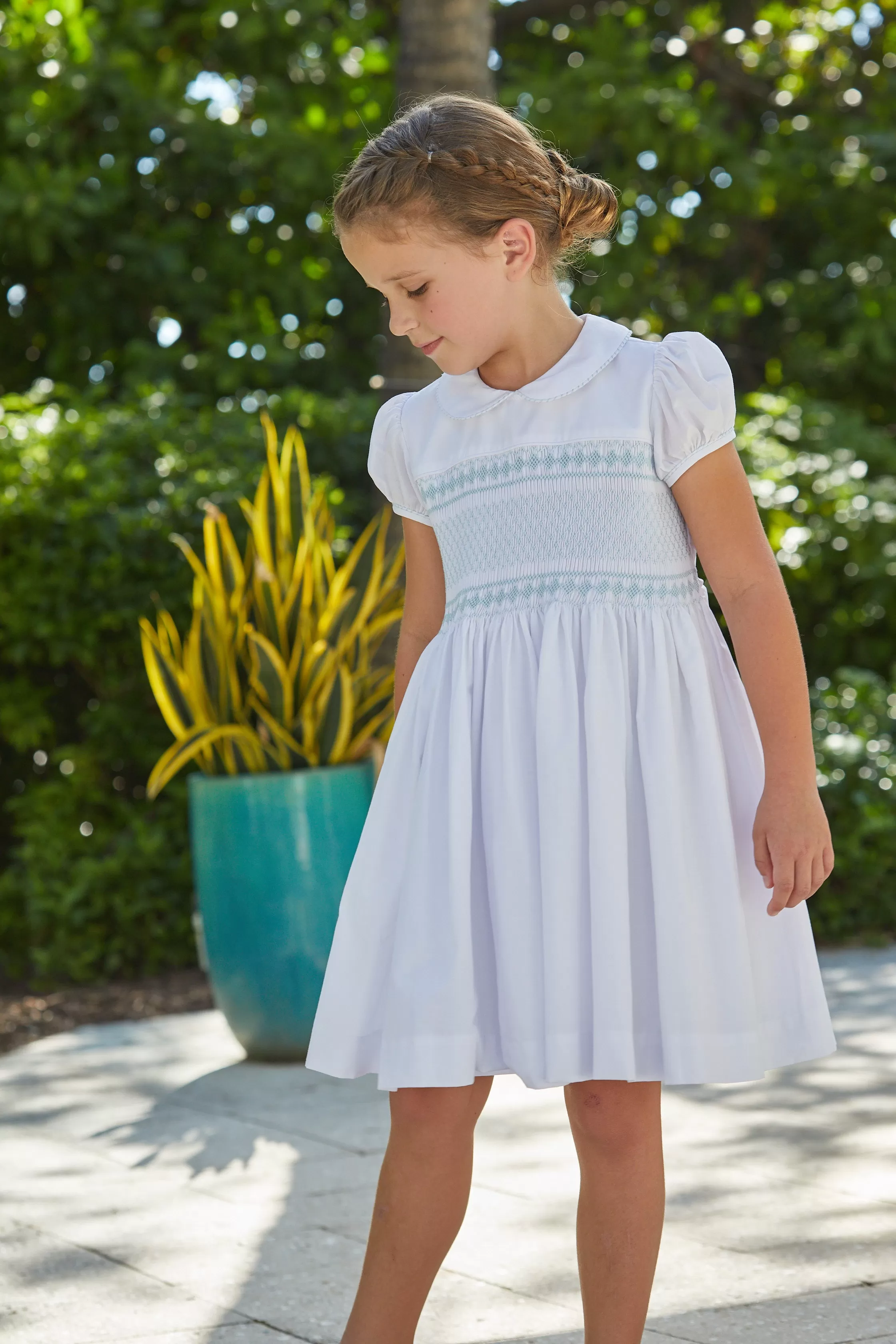 Smocked Emery Dress - Light Blue