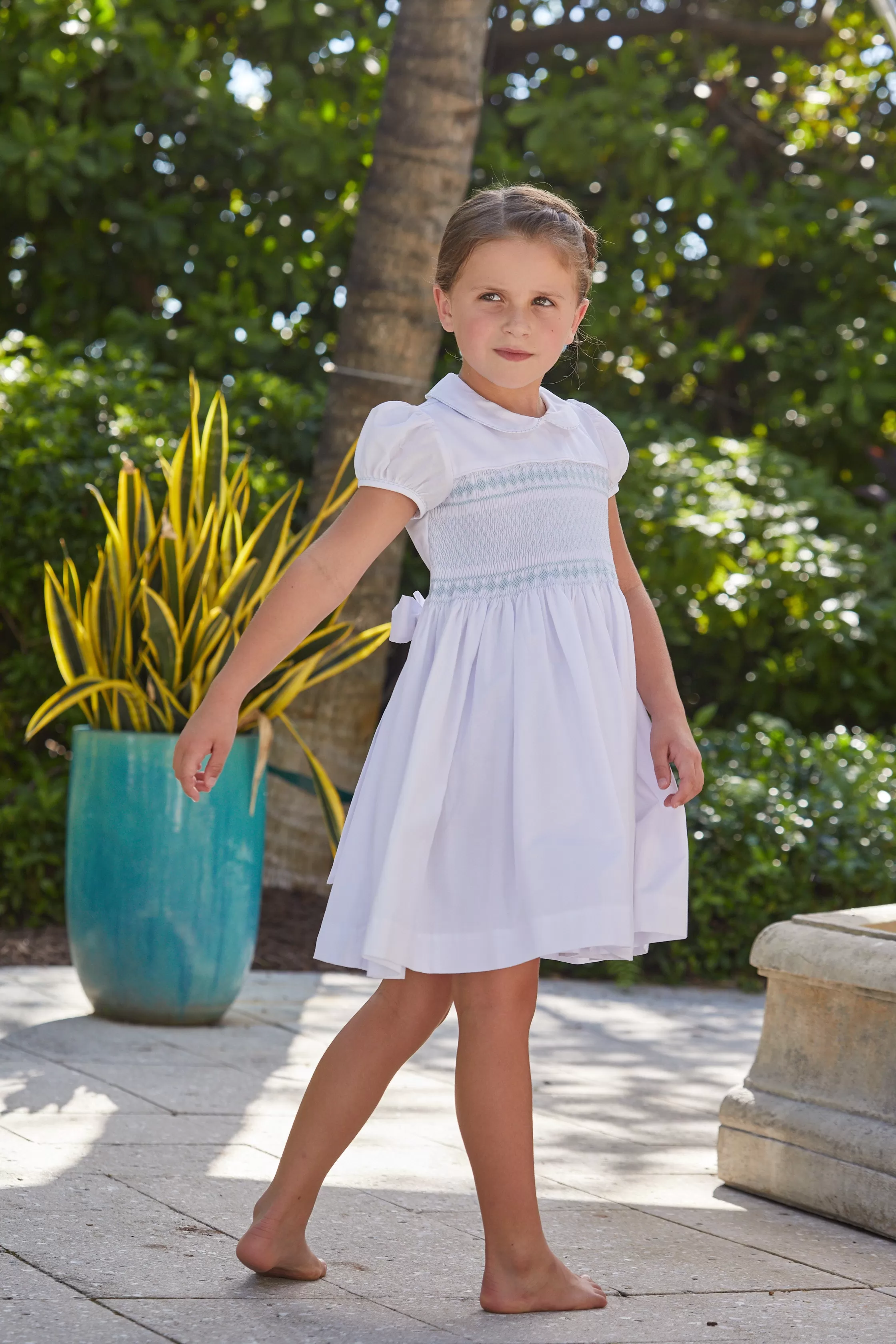 Smocked Emery Dress - Light Blue