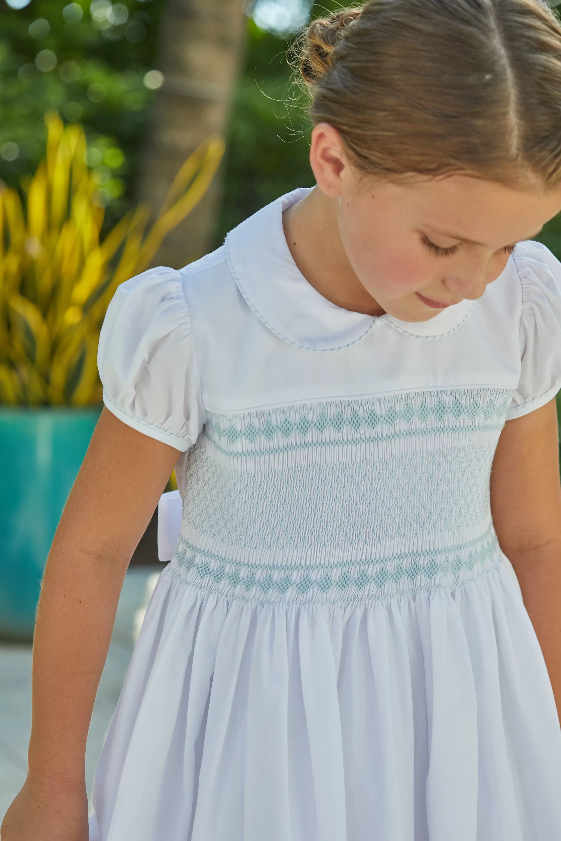 Smocked Emery Dress - Light Blue