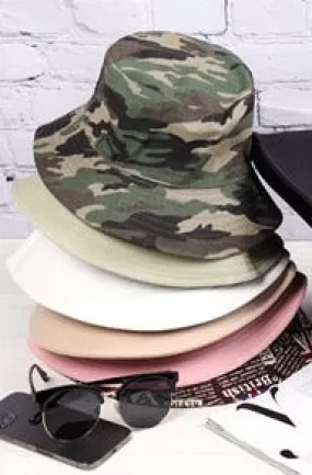 SOLID COLOR FISHERMAN'S BUCKET HAT