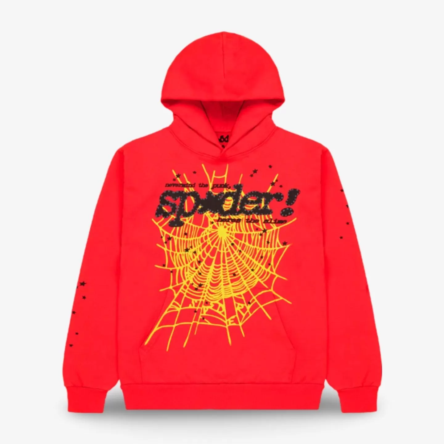 Sp5der 'P*NK V2' Pullover Hoodie Red SS24