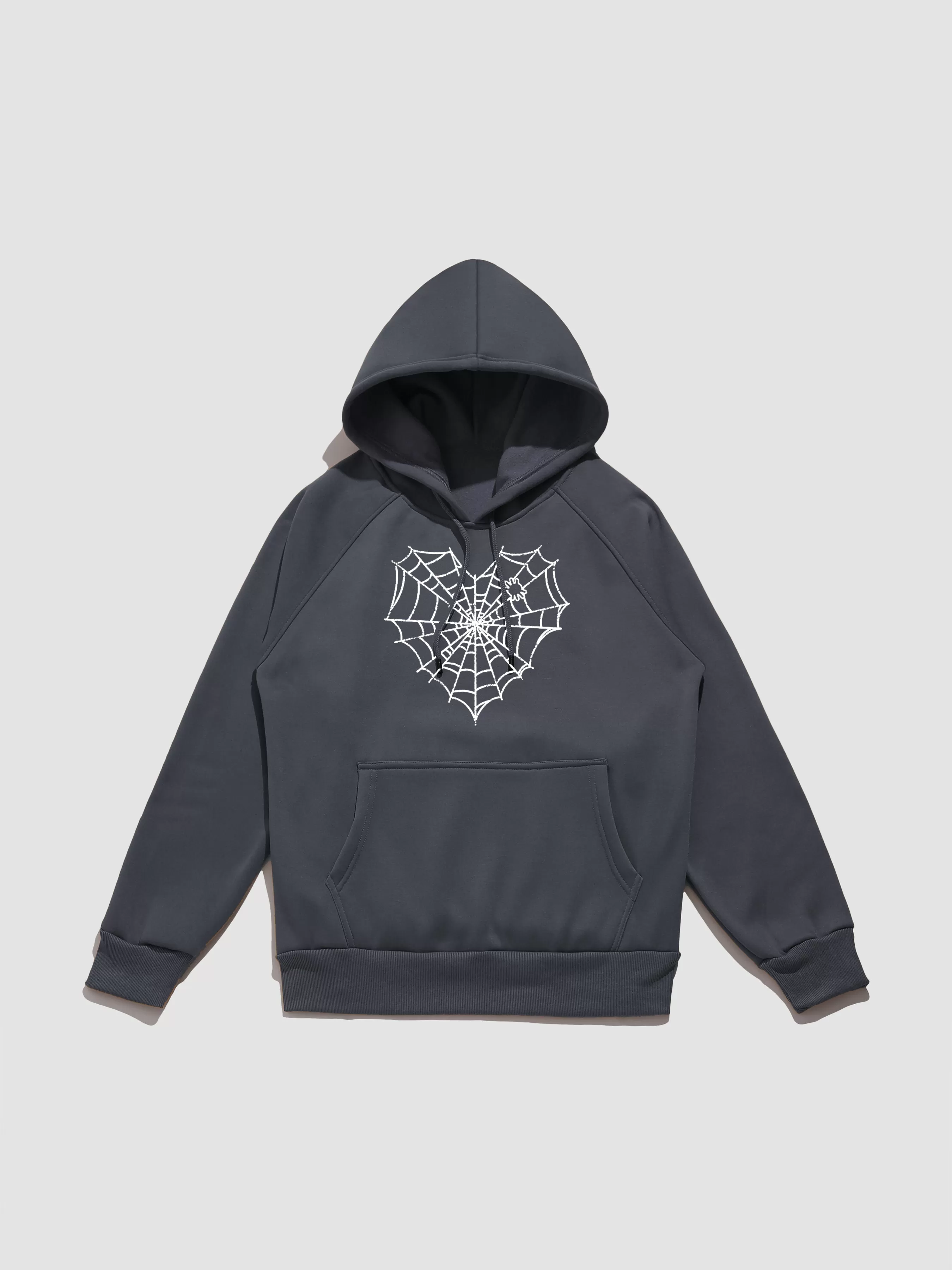 Spider Web Gothic Print Hoodie