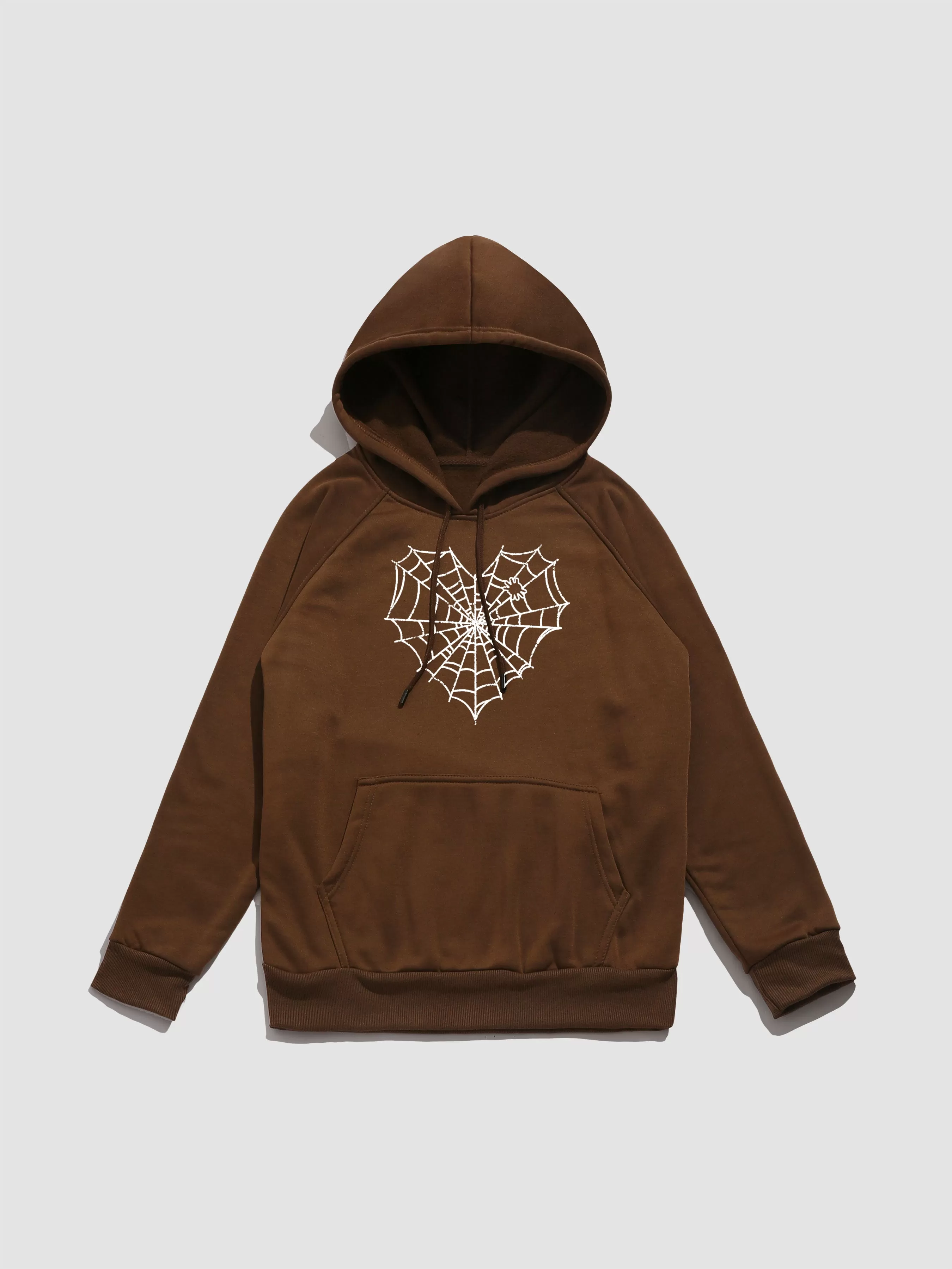 Spider Web Gothic Print Hoodie