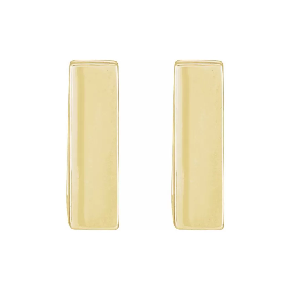 Square Hoop Earrings in Solid Recycled Gold