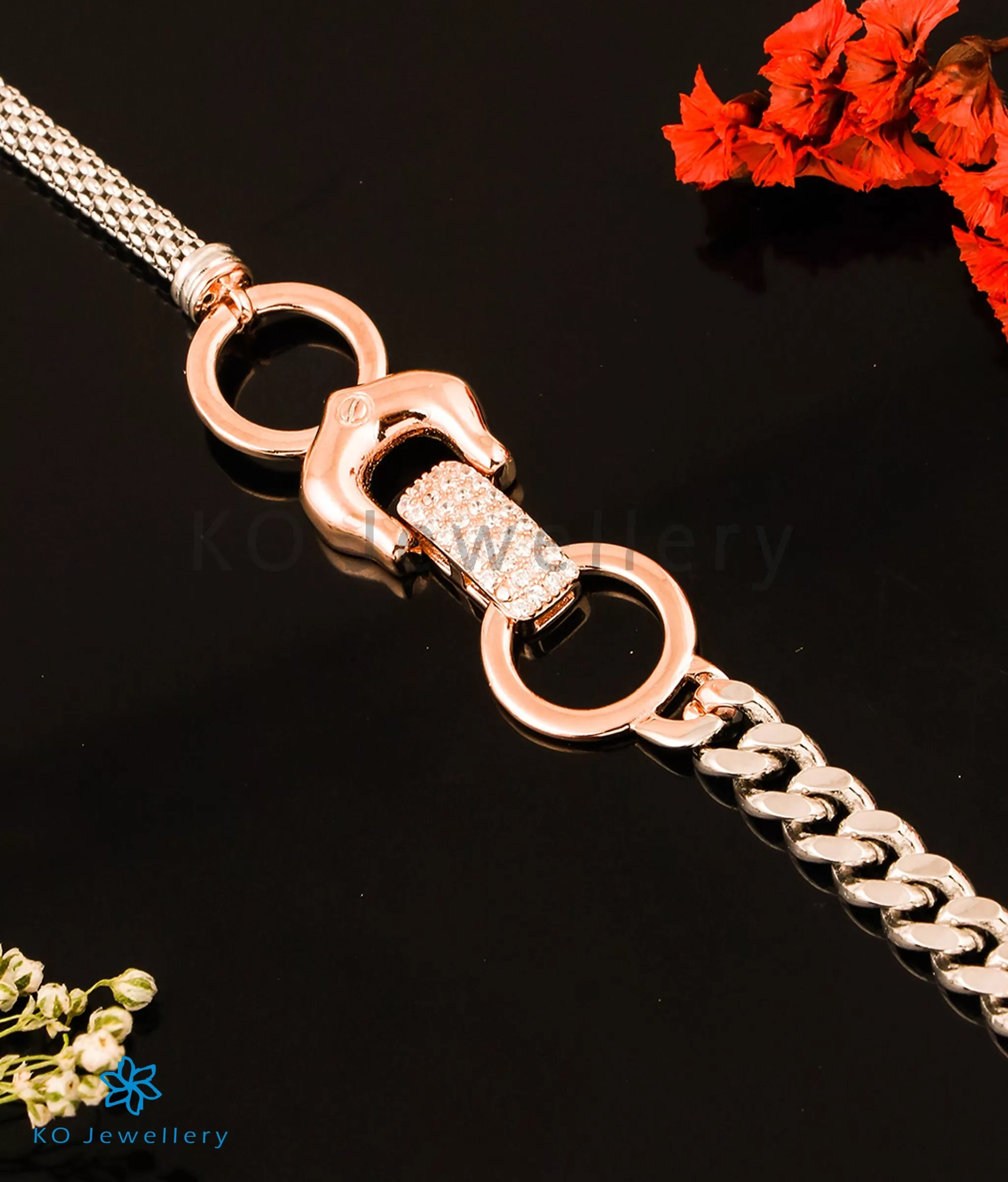 The Twotone Silver Rose-gold Bracelet