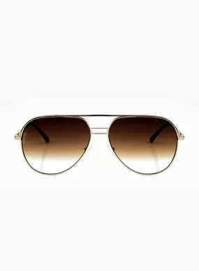 Transit Small Sunglasses, Gold | Otra