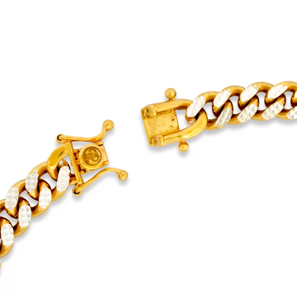 Two Tone Gold Miami Cuban Bracelet (6.3MM)