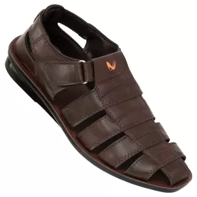 Walkaroo Men Solid Fisherman Sandals  - 13505 Brown