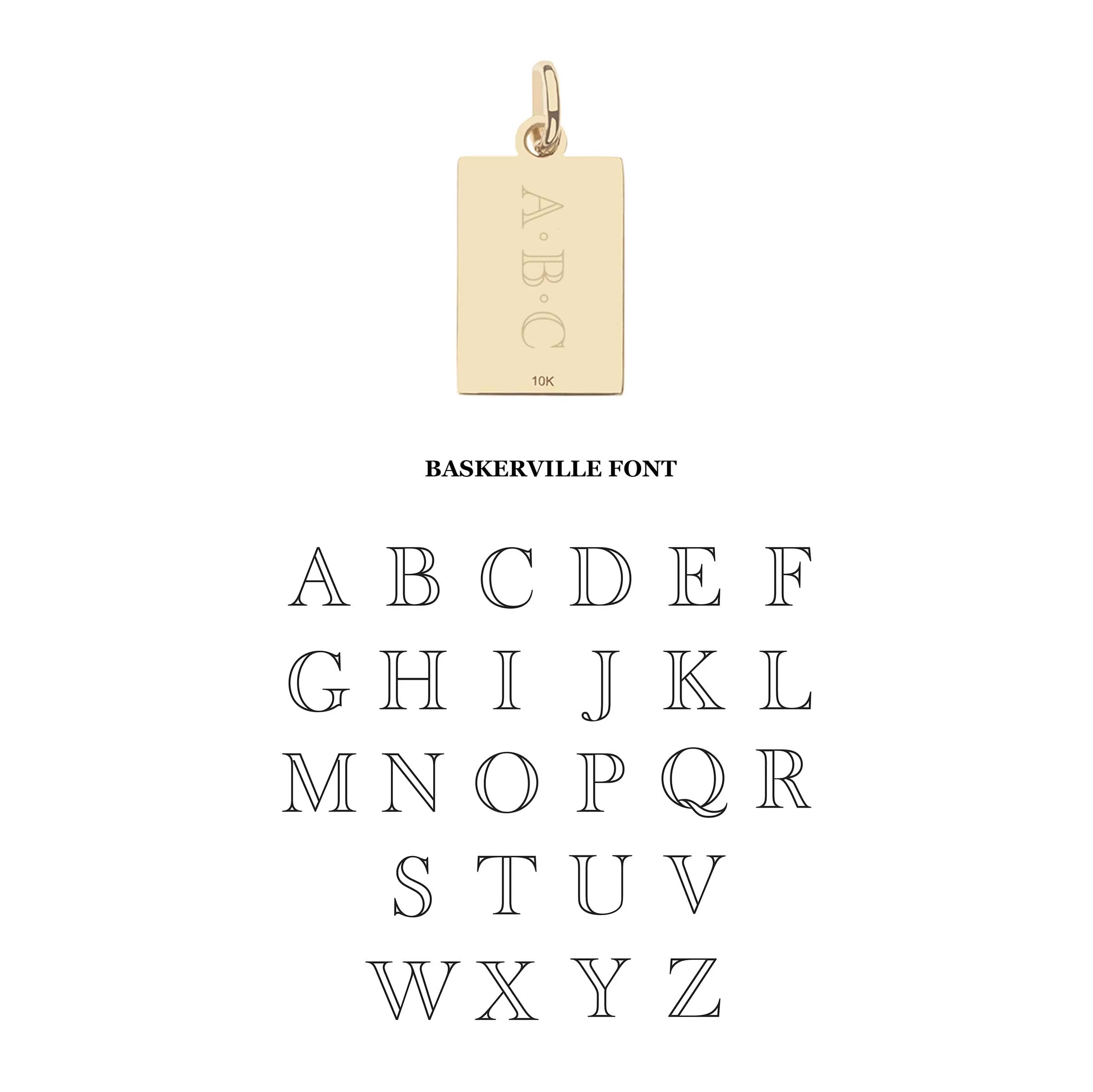 WANDERLUST Postcard Engravable Charm in Solid Gold