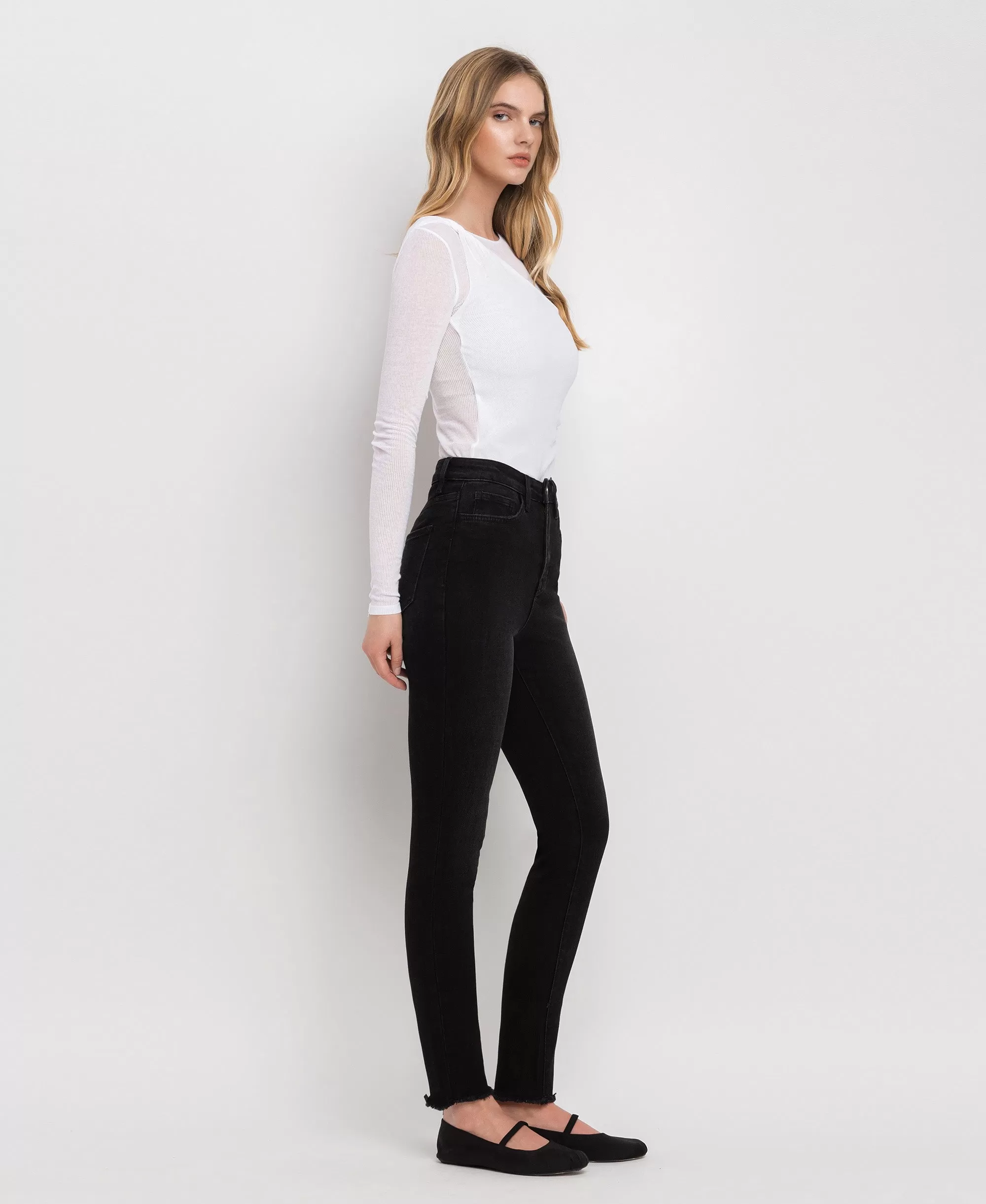 Washed Black - Super High Rise Ankle Skinny Jeans