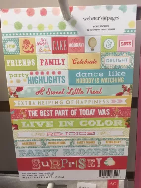 Webster's Pages - Word Stickers - Party Time Words