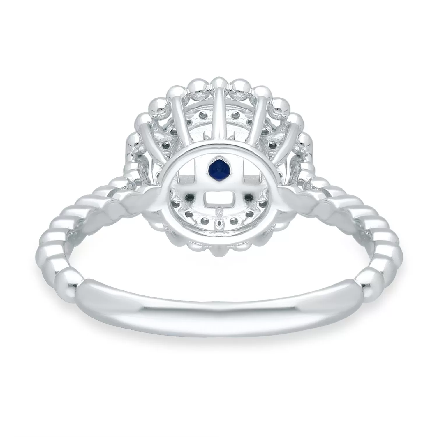 White Gold Sapphire & Diamond Heirloom Ring