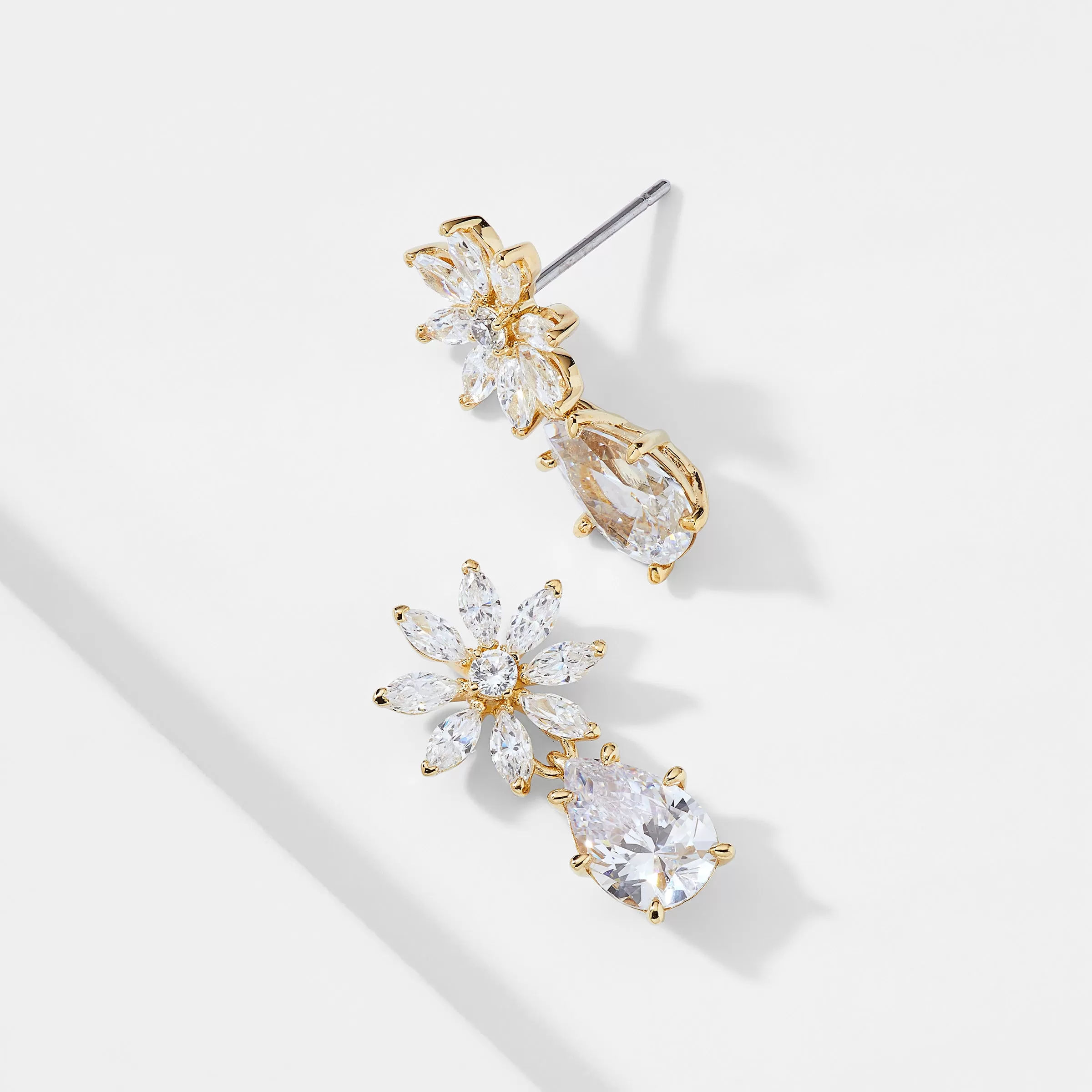 WILDFLOWER FLOWER CZ DROP EARRINGS