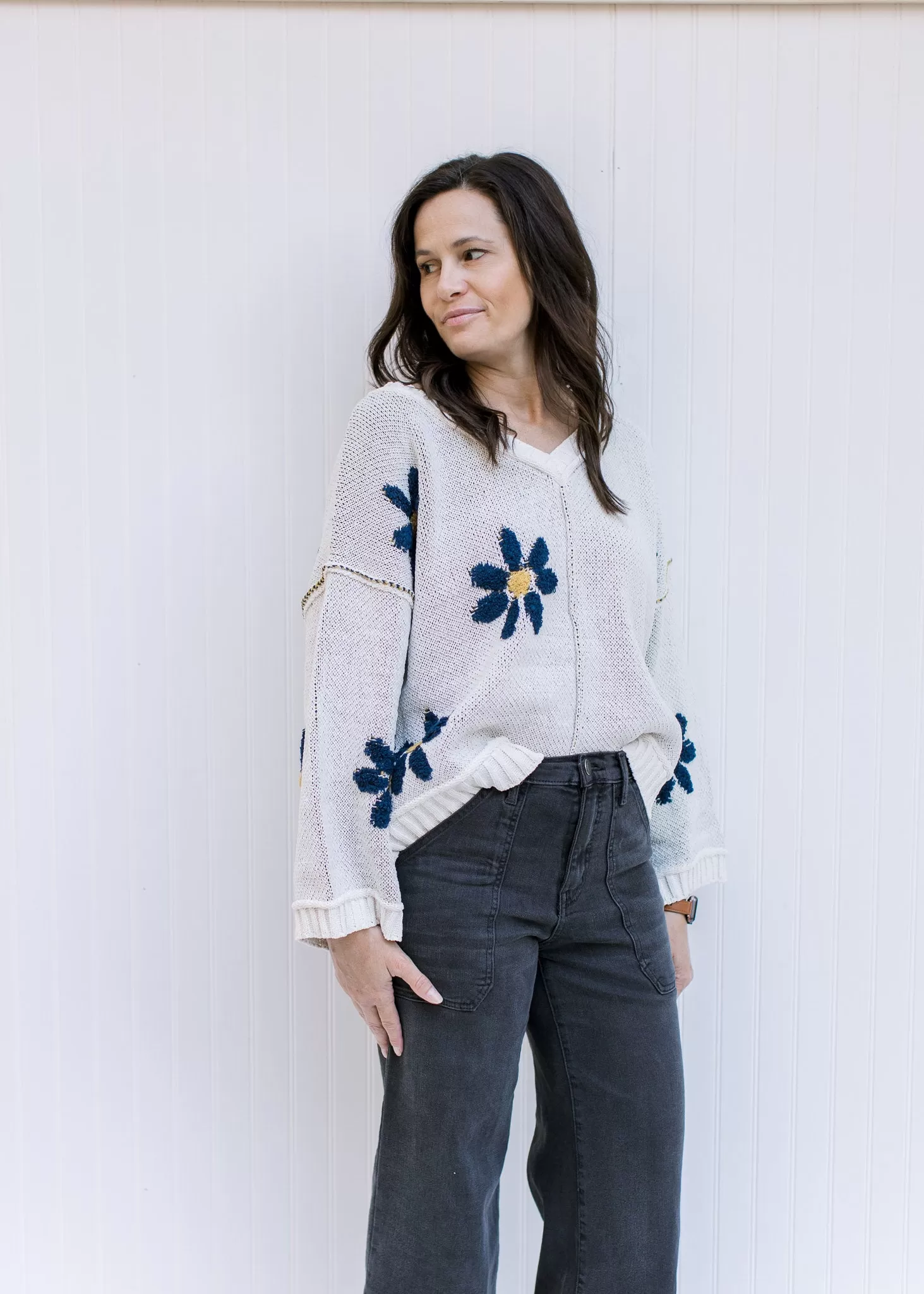 X Daisy Me Ivory Sweater