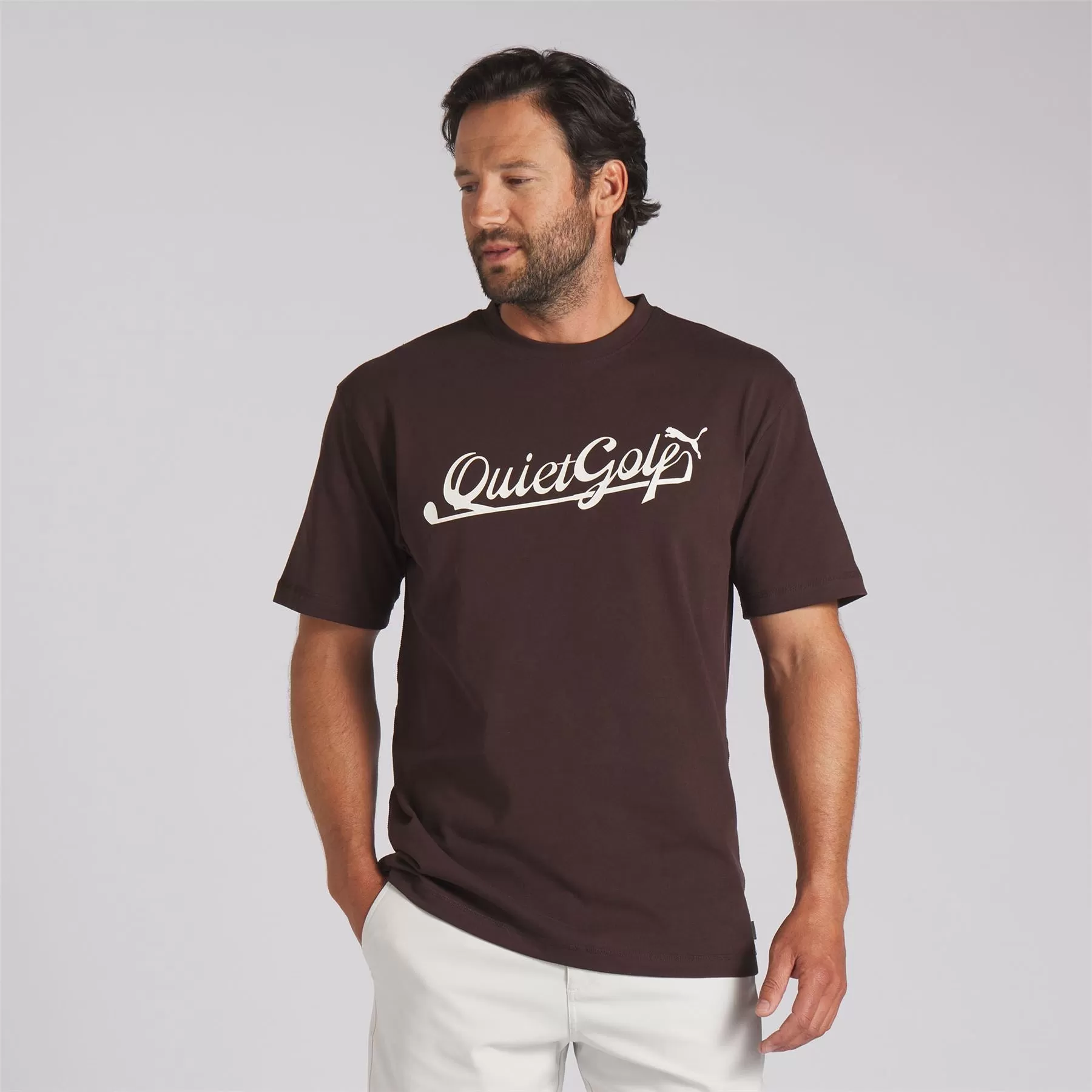 x QGC Script Graphic T-Shirt Brown - SS24