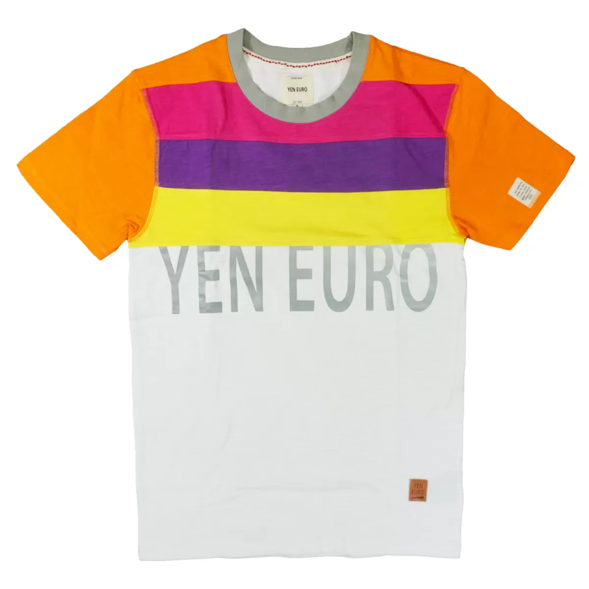 YE Color Block Reflective Tee (White) / D10