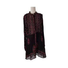 ZARA Black Embroidered Ethnic Long Top | Brand New |