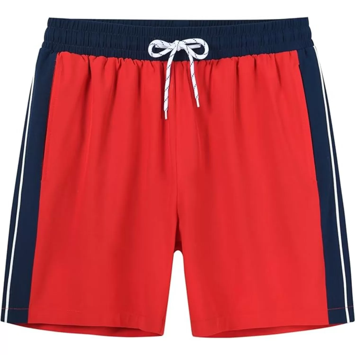 Zipper Pockets With Stretchable Swim Shorts